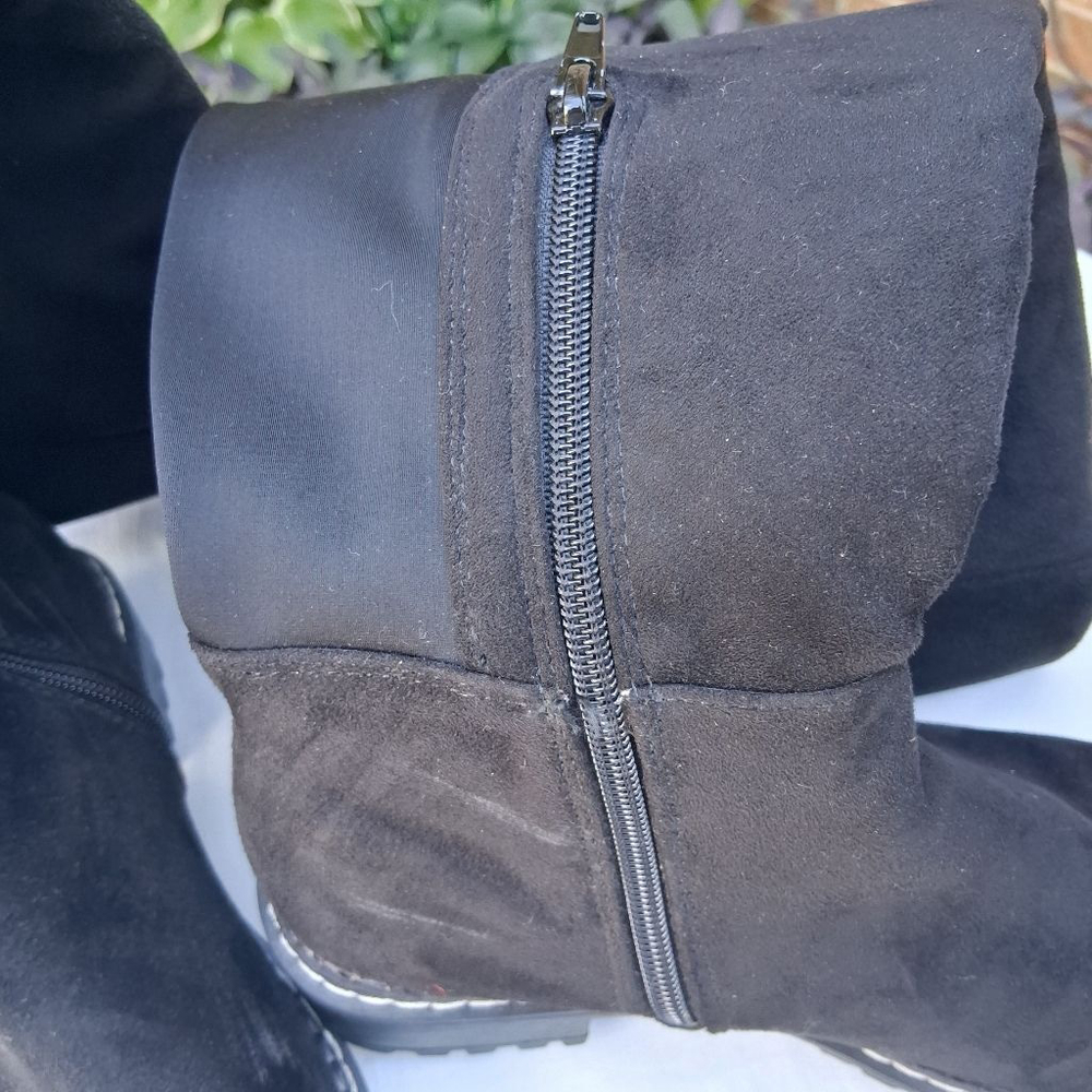 Women's Esprit Black Over the Knee Boots Size 6.5 ECU - Picture 5 of 11